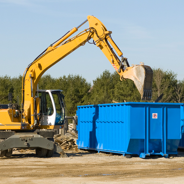 can i choose the location where the residential dumpster will be placed in Bearcreek